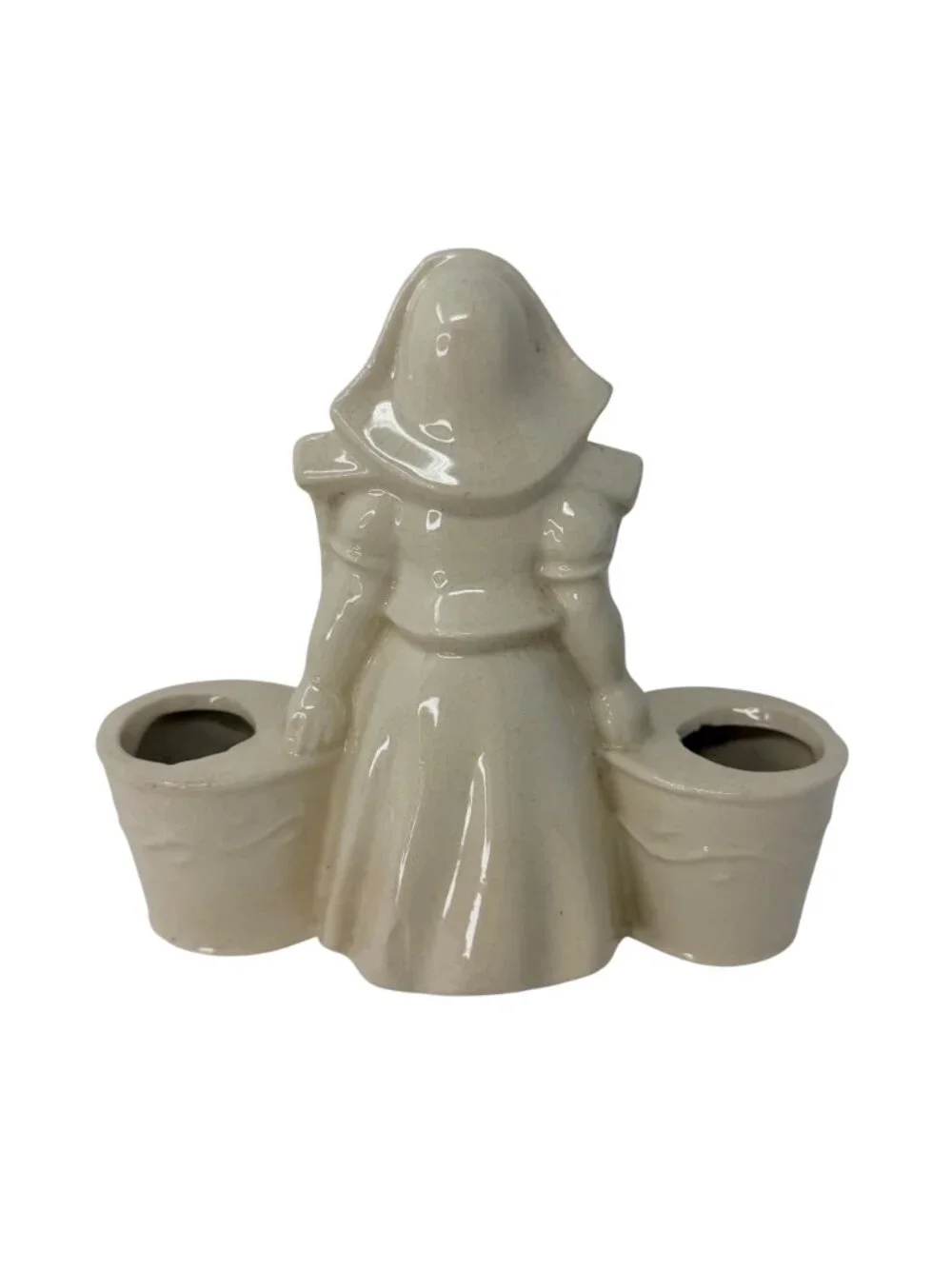Vintage‎ 1940s Shawnee Pottery Ceramic Dutch Girl Double Planter Water Carrier